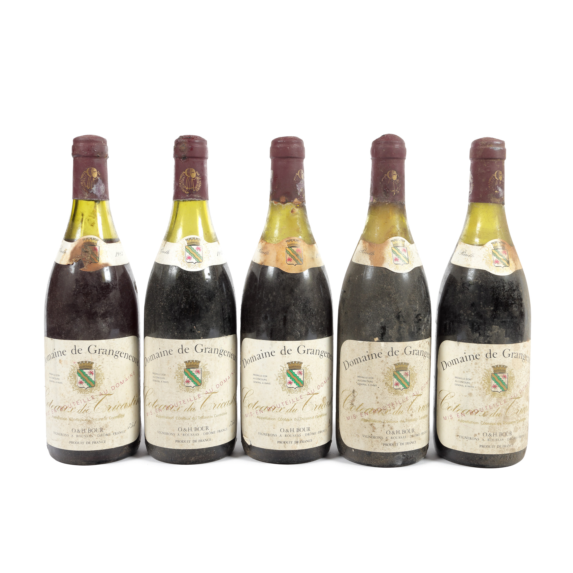Domaine de Grangeneuve, Côteaux du Tricastin, 1983, 5st x 0,75l