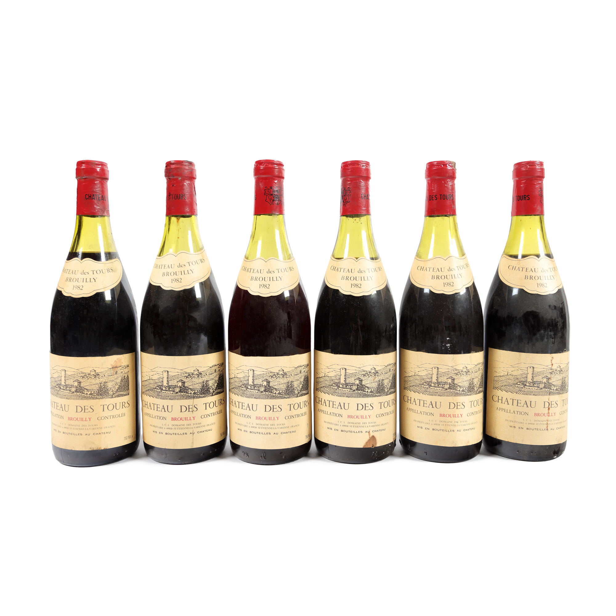 Château des Tours, Brouilly, 1982, 6st x 0,75l