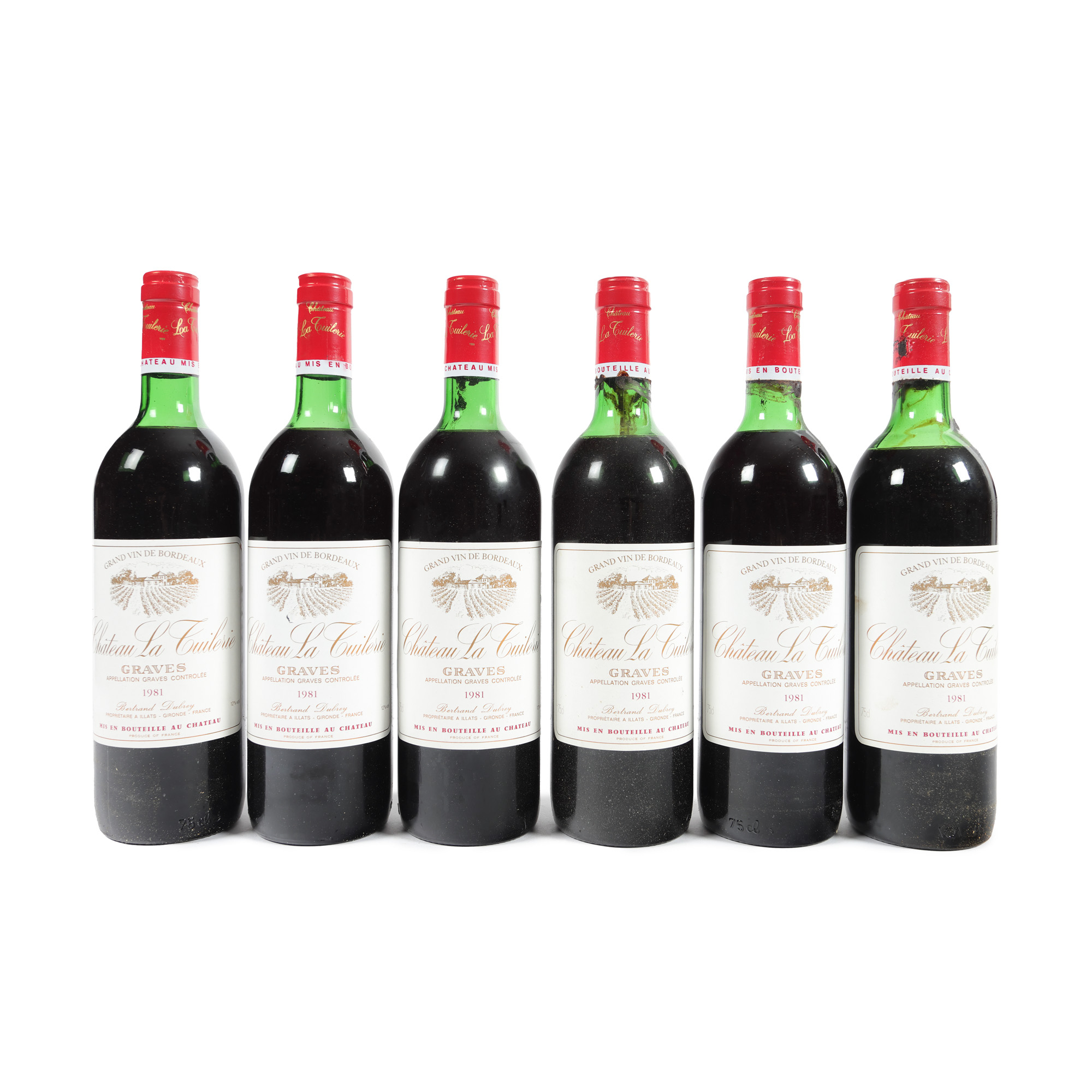 Château La Tuilerie, Graves, 1982, 6st x 0,75l