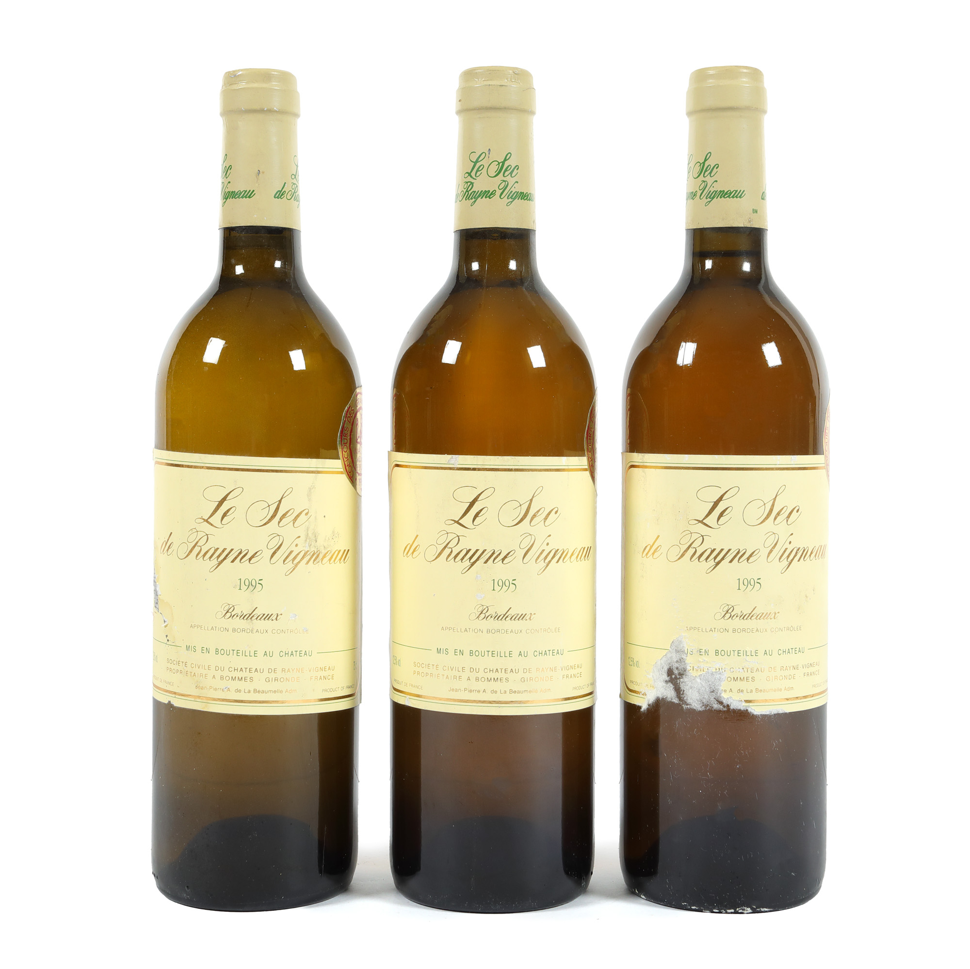 Le Sec Rayne Vigneau, Bordeaux, 1995, 3st x 0,75l