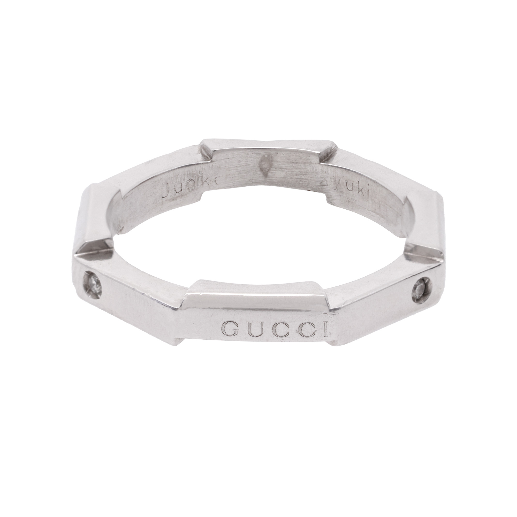 Gucci platinum ring, Link to Love Diamond model, accompanied by certificate and original box