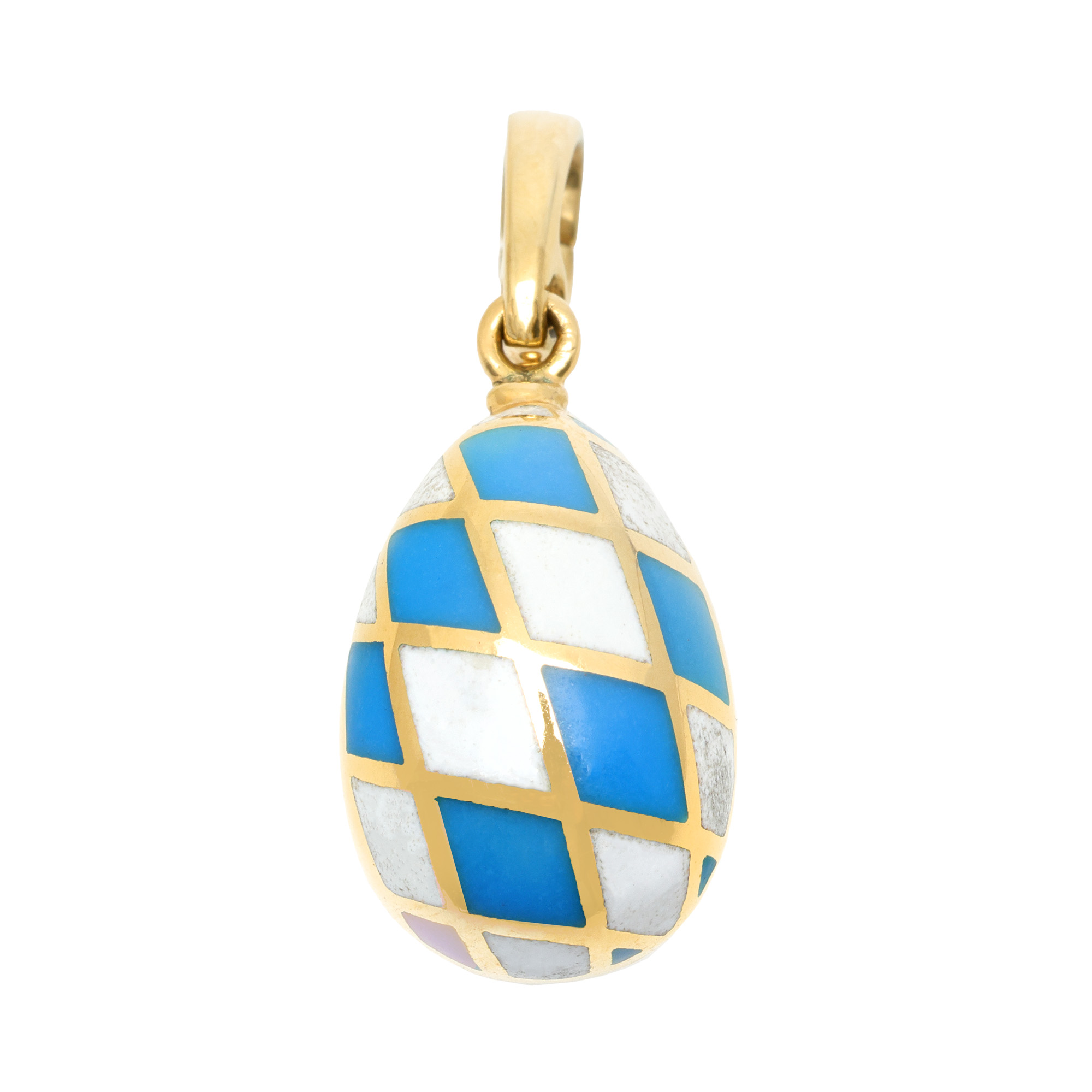 Fabergé Pendant by Victor Mayer, in gold, decorated with enamel, limited edition 79/1000, accompanied by box and certificate