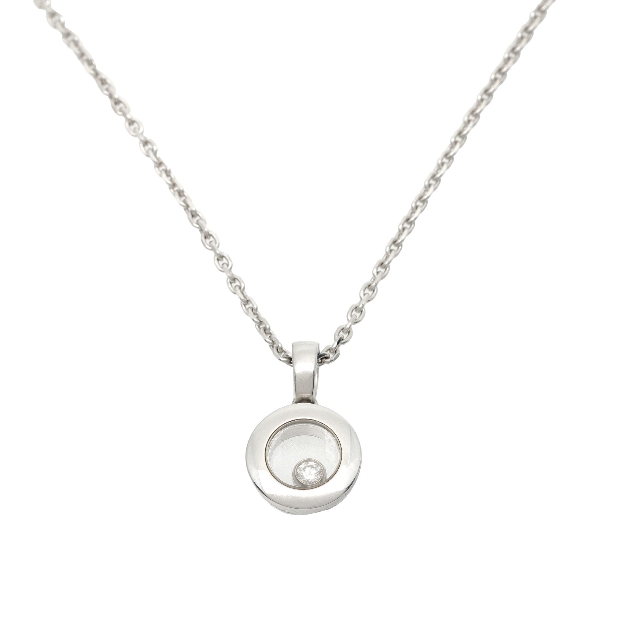 Chopard pendant necklace, Happy Diamonds model, accompanied by the original box