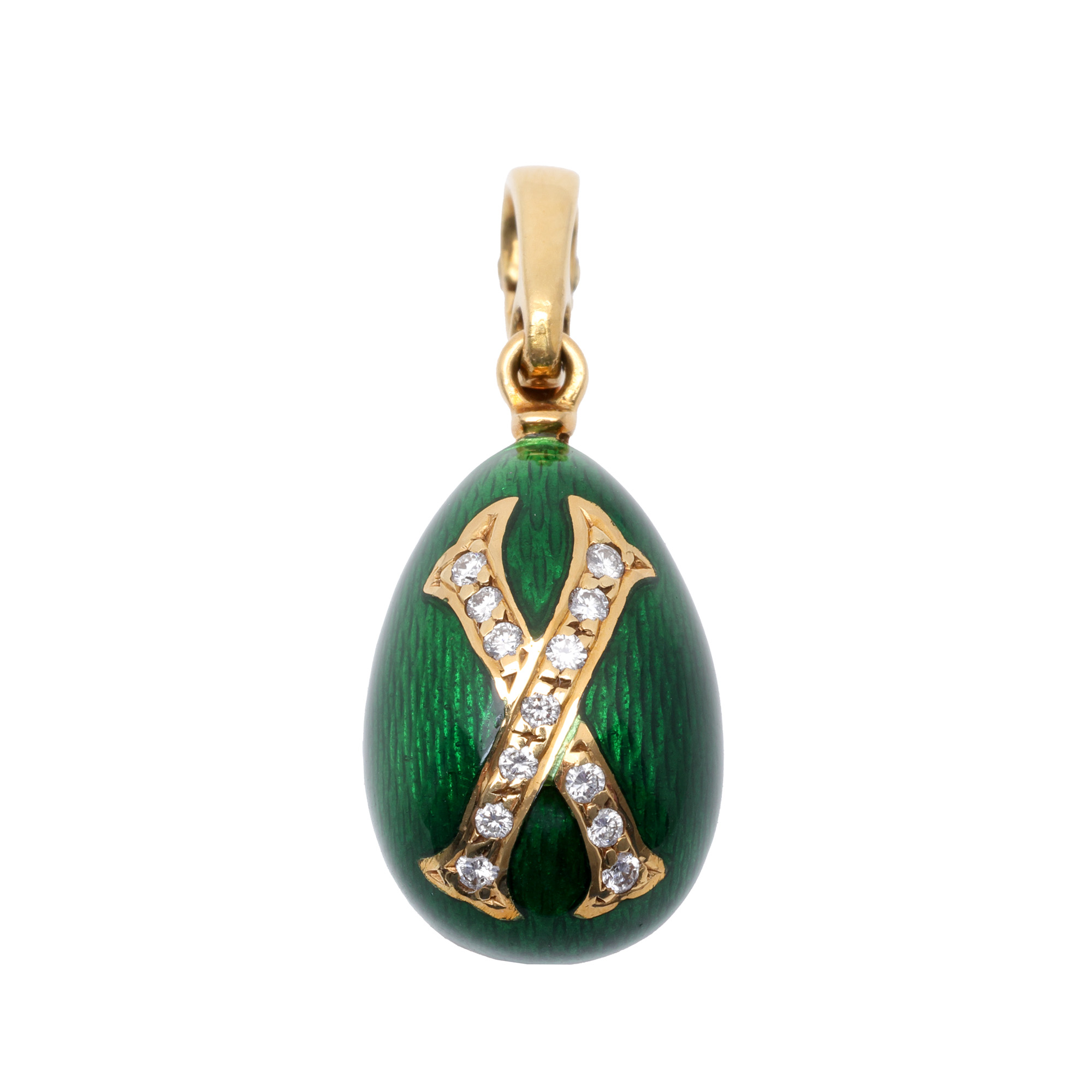 Fabergé Pendant by Victor Mayer, made of gold, decorated with enamel and diamonds, limited edition 207/1000