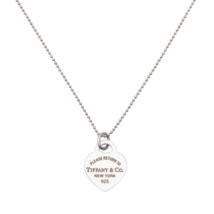 Tiffany and Co. necklace with Please return to pendant, made of