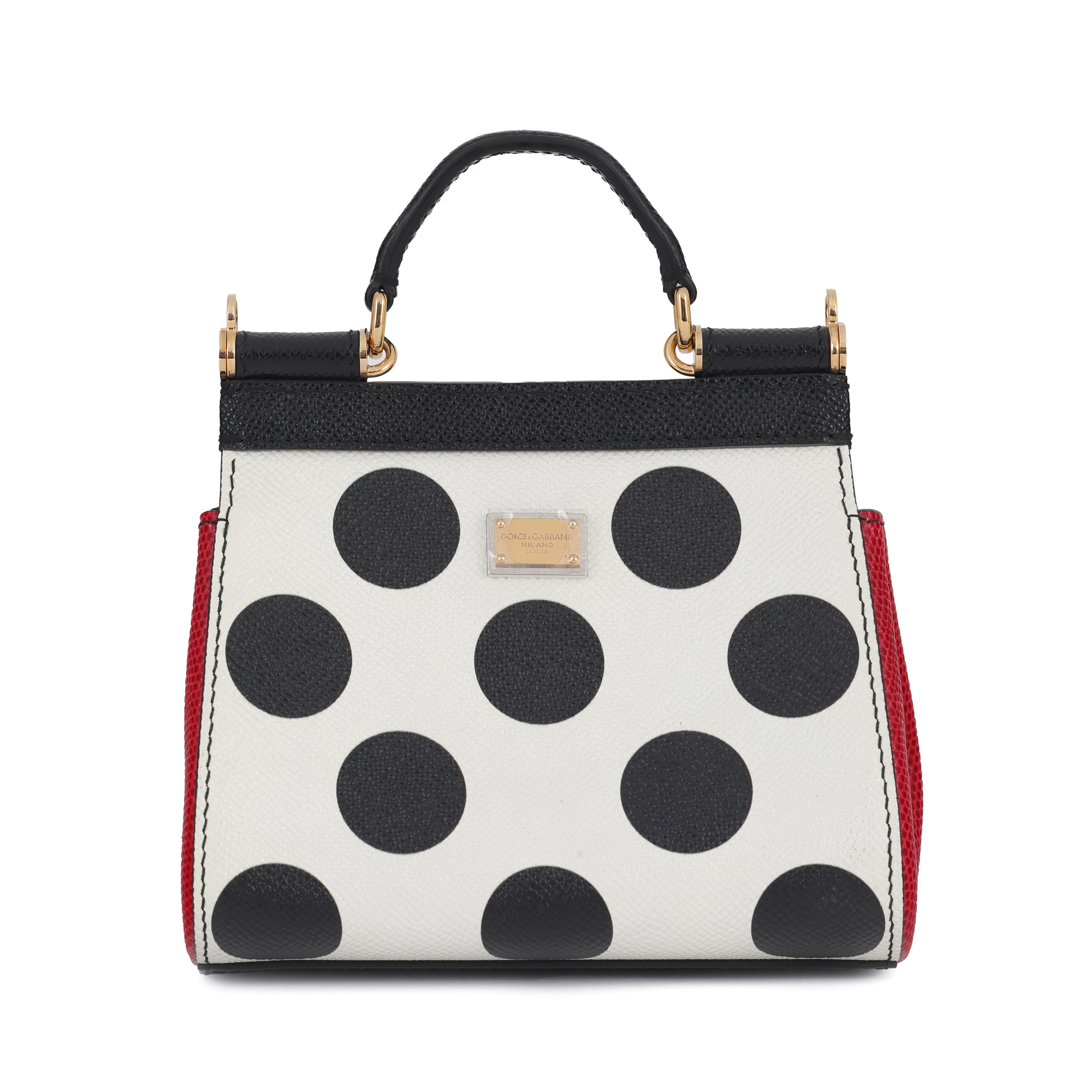 Dolce&Gabbana Bag, Dauphine Polka Dot Mini Miss Sicily Satchel