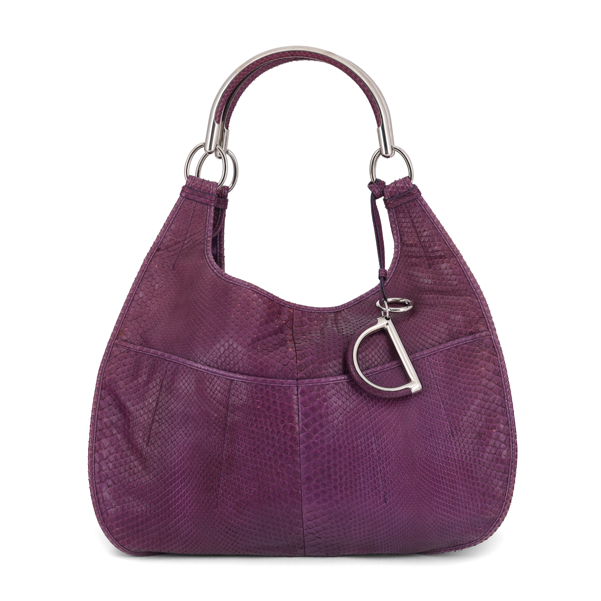 Geantă Christian Dior, model Medium 61 Hobo, designer John Galliano, din piele de piton, cca. 2008
