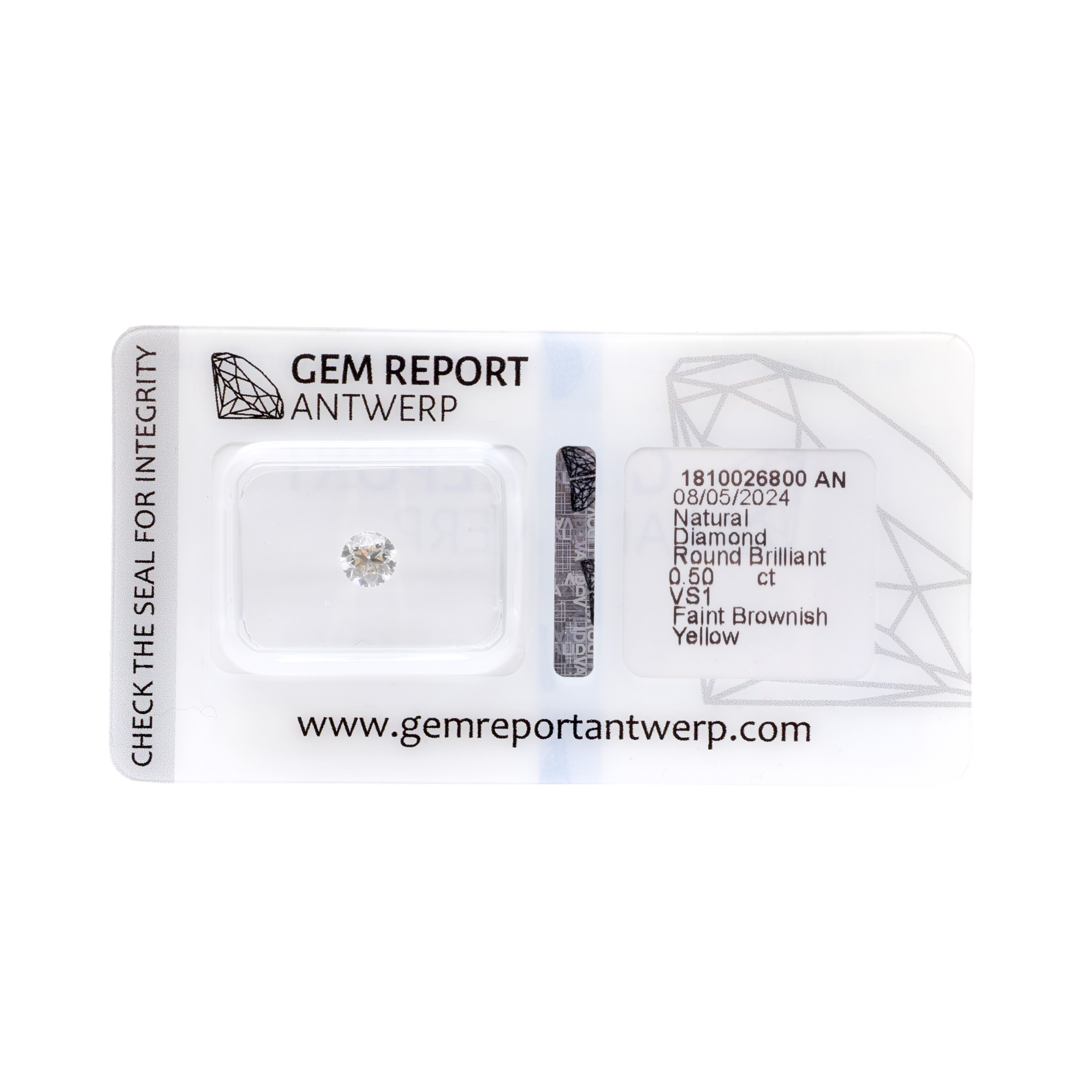 Diamant Fancy Brownish Yellow, cca. 0,50 ct, VS1, însoțit de certificat