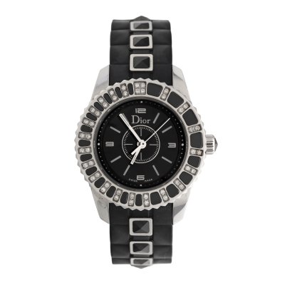 Ceas Dior Christal, din oțel cu diamante, de mână, de damă, însoțit de cutia originală