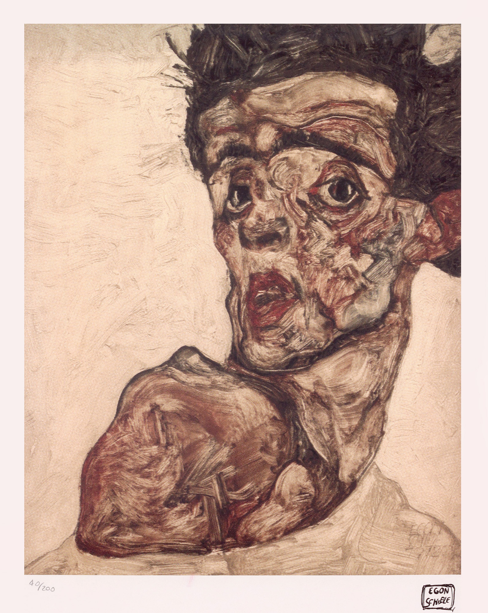 Self-portrait with bare shoulder