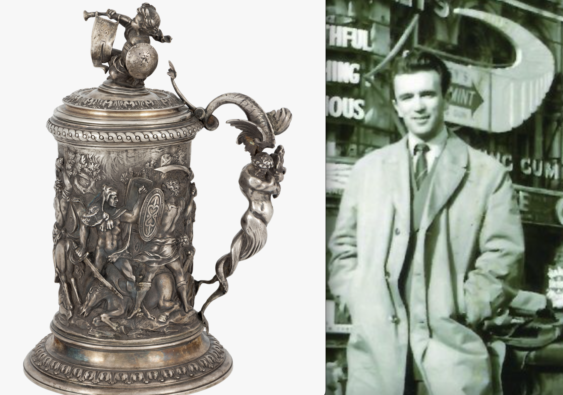 Argint din colecția legendei spionajului românesc, generalul Mihai Caraman, la Artmark!