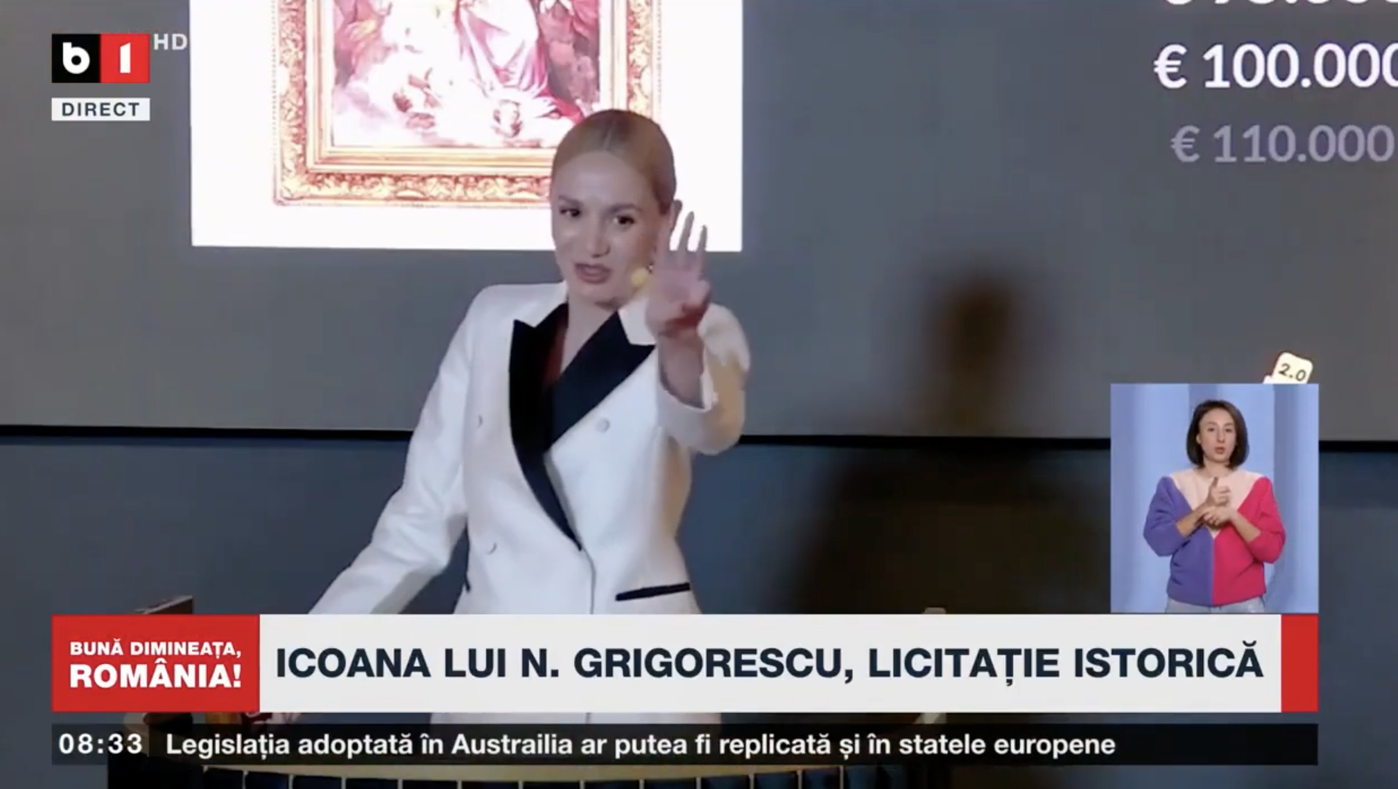 Sacred Art Auction: Icon by Nicolae Grigorescu, record-breaking price, B1 TV News, 15.12.25