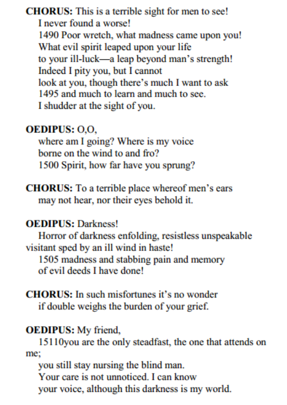 essay on blindness in oedipus Free essay: blindness plays a two-fold part in sophocles’ tragedy “oedipus the king' first, sophocles presents blindness as a physical. essay on blindness in oedipus Free essay: blindness plays a two-fold part in sophocles’ tragedy “oedipus the king' first, sophocles presents blindness as a physical.