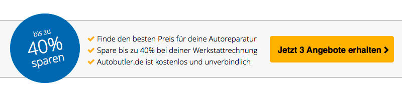 Autobutler.de Werkstattportal - spare bis zu 40% bei deiner Autoreparatur