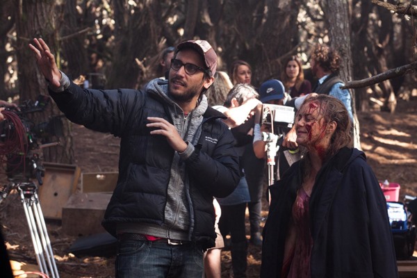 Un par de imágenes del rodaje de Evil Dead 