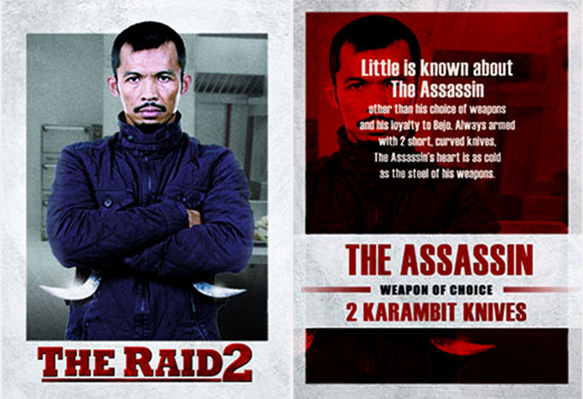 Cartas para presentar a los personajes de The Raid 2