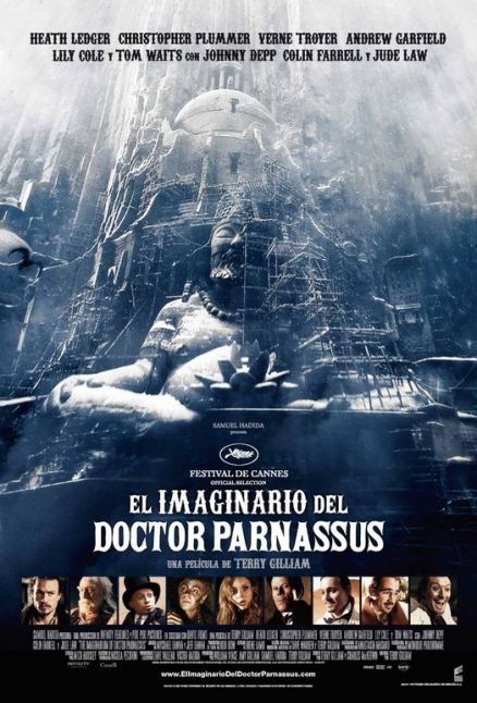 Poster en español de El imaginario del Doctor Parnassus