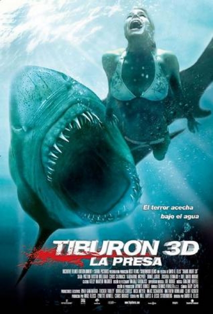 Póster en español de Tiburon 3D: La Presa