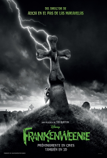 Teaser póster en español de Frankenweenie