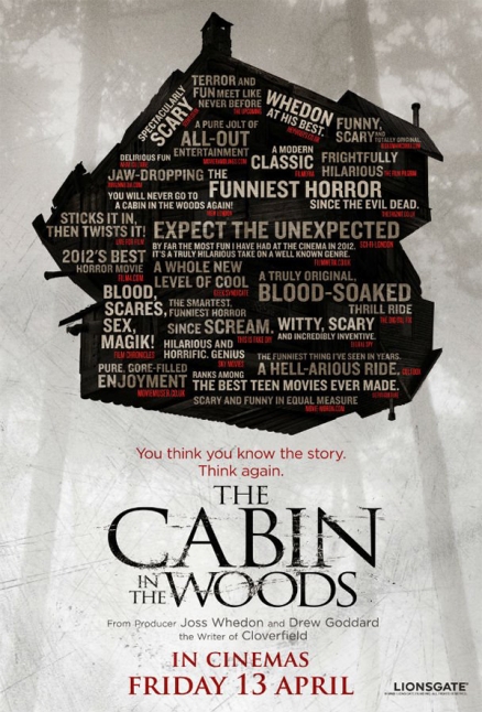 Poster promocional de The Cabin in the Woods