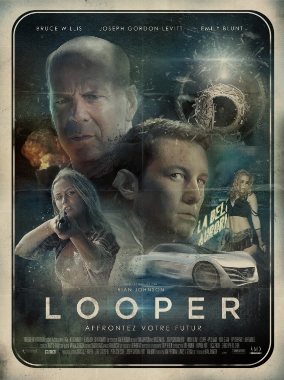 Magnífico póster ochentero para Looper