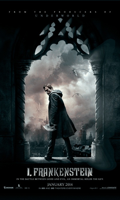 Primer cartel (y en movimiento) de I, Frankenstein