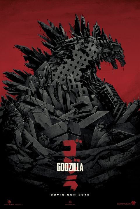Teaser póster-comic-con para el reboot Godzilla