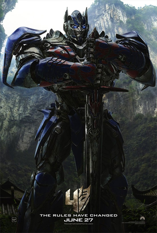 Optimus Prime en el nuevo póster de Transformers 4