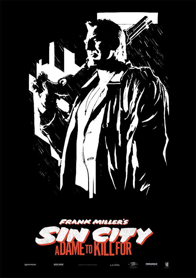 Póster artístico de Sin City 2, con Mickey Rourke