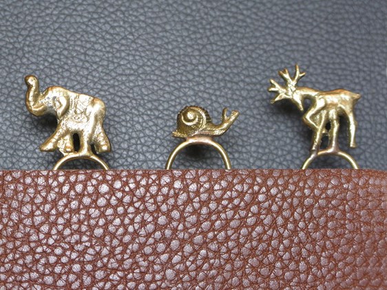 Animal Paperclips - Set of Three | Snail, Deer & Elephant Animal Paperclips - Set of Three | Snail, Deer & Elephant