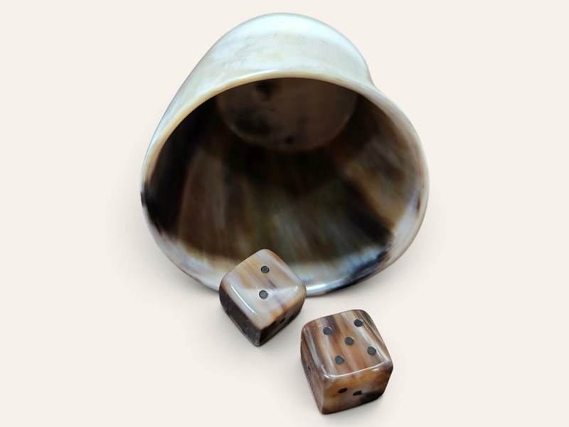 Cow Horn Dice Shaker