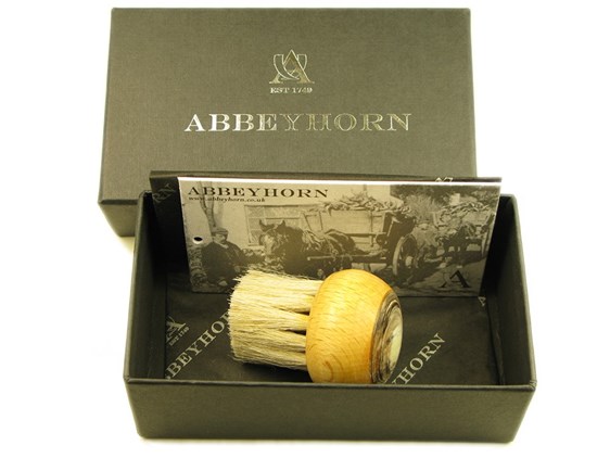 Beechwood & Horn Mushroom Brush | Horse Hair Bristles