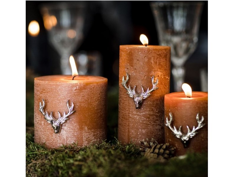 Stag Head Candle Pins - Set of 3 Stag Head Candle Pins - Set of 3