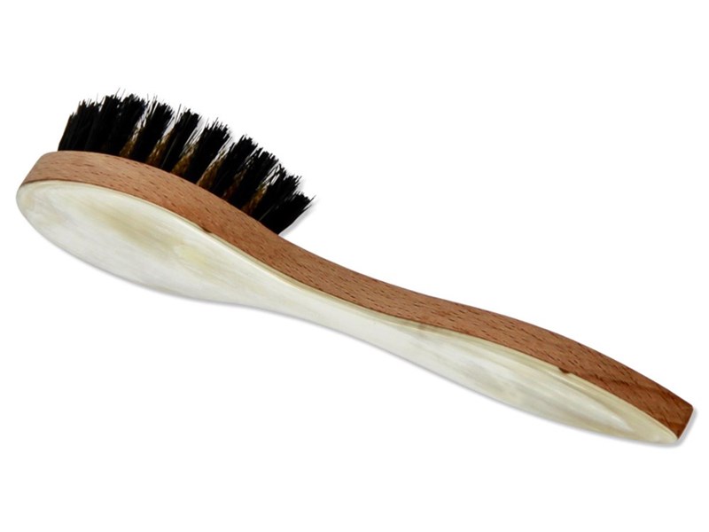 Horn Backed Suede Brush | Boar Bristle Horn Suede Brush