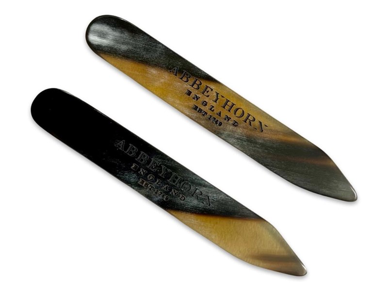 Collar Stays - Horn - 65mm Collar Stays - Horn - 65mm