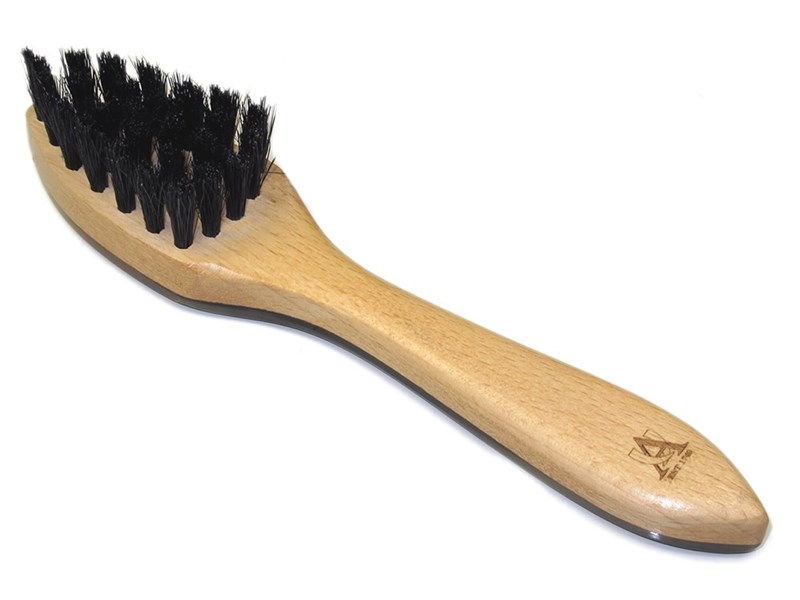 Horn Backed Shoe Polish Applicator - Dark Bristles Horn Backed Shoe Polish Applicator - Dark Bristles