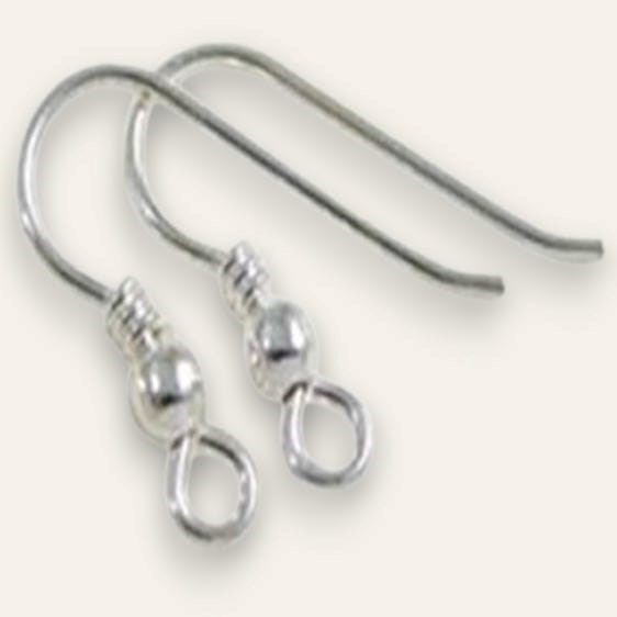 100 x Sterling Silver Fish Hook Earwires 100 x Sterling Silver Fish Hook Earwires