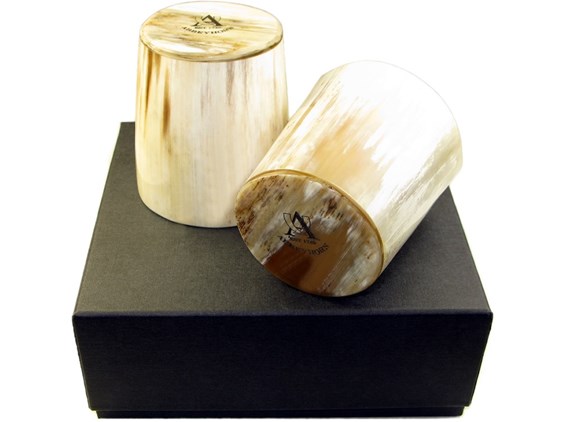 Horn Whisky Tot - Polished - Two Boxed Horn Whisky Tot - Polished - Two Boxed