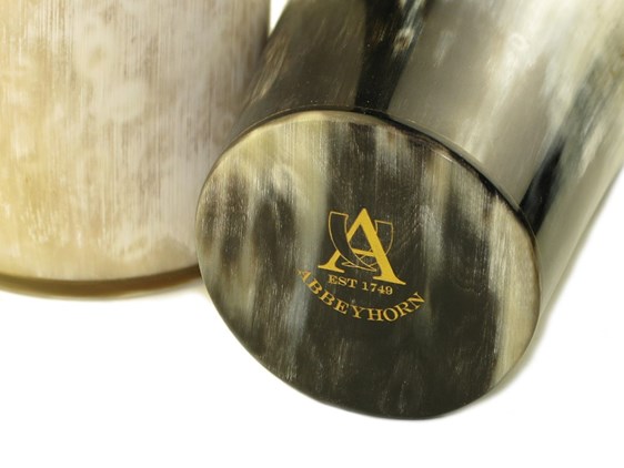 Horn Whisky Tot with Silver Band - Polished - Tiny - 60mm Horn Whisky Tot with Silver Band - Polished - Tiny - 60mm