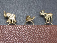 Animal Paperclips - Set of Three | Snail, Deer & Elephant