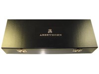 Boxed Three Piece Polished Cow Horn Handle Carver Set