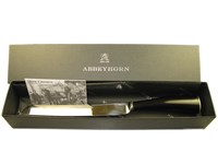 Polished Cow Horn Handle Bread Knife