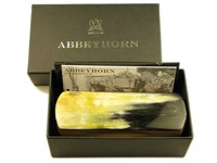 Horn Backed Rectangular Shoe Brush - Small - Dark Bristles