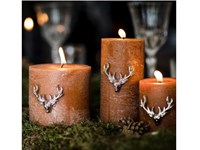 Stag Head Candle Pins - Set of 3