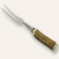 Boxed Stag Antler Handle Two Piece Carver Set