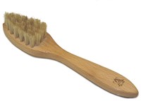 Horn Backed Shoe Polish Applicator - Light Bristles