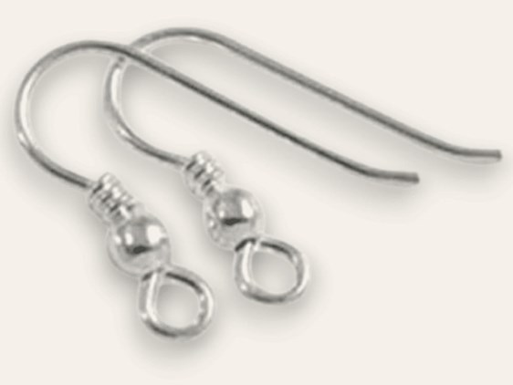 100 x Sterling Silver Fish Hook Earwires