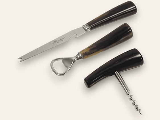 Bar Set - Cow Horn - Three Piece Bar Set - Cow Horn - Three Piece