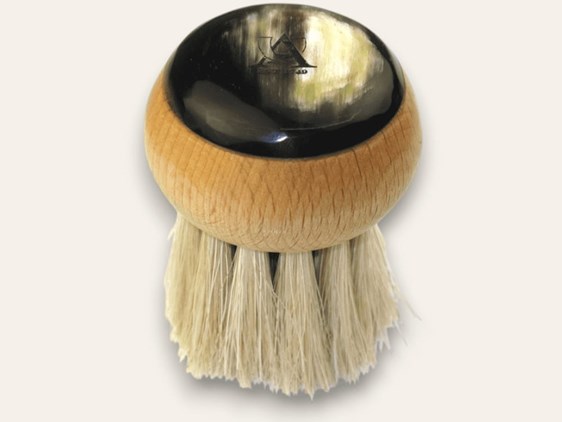 Beechwood & Horn Mushroom Brush | Horse Hair Bristles