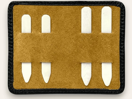 Bone Collar Stays with Black Leather Pouch | BCS-BX